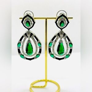 David Wellington inspired emerald earrings